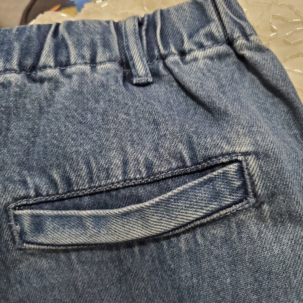 YFB Denim Palazzo Pants Wide Leg Blue Jeans Lyocell Size Large - Picture 3 of 5